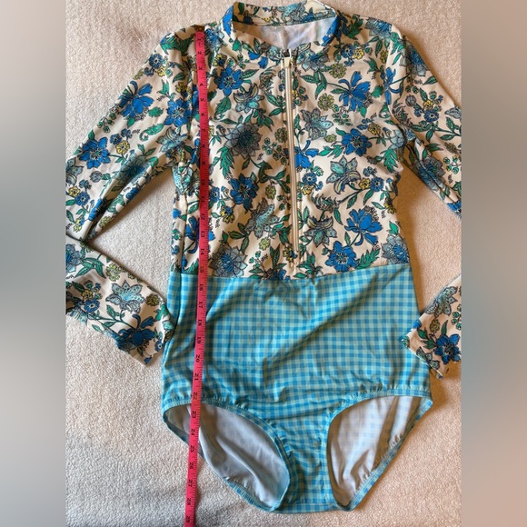 Lands End Swimsuit, One Piece, Long Sleeve, front zip. Womens Sz 10 - Picture 5 of 7